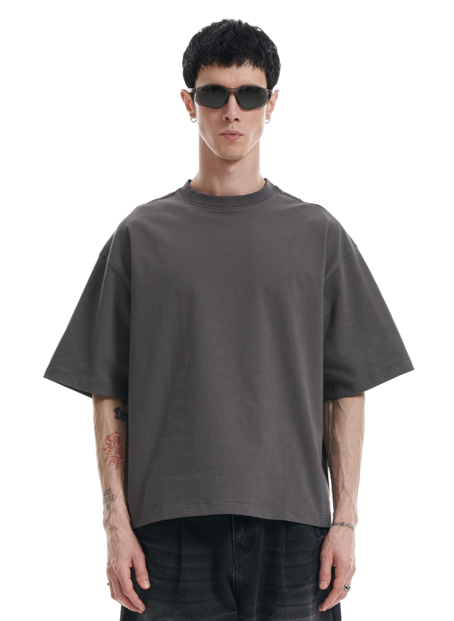 Koszulka SMASH „Boxy Fit” 240 g/m², ciemnozielona