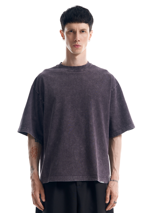 Koszulka SMASH „Boxy Fit Washed” w kolorze ciemnoszarym