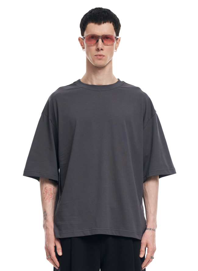 Koszulka SMASH Cut „Premium Cotton” w kolorze grafitowym