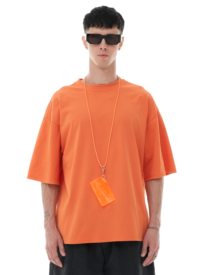 Koszulka SMASH Cut „Premium Cotton” – pomarańczowa
