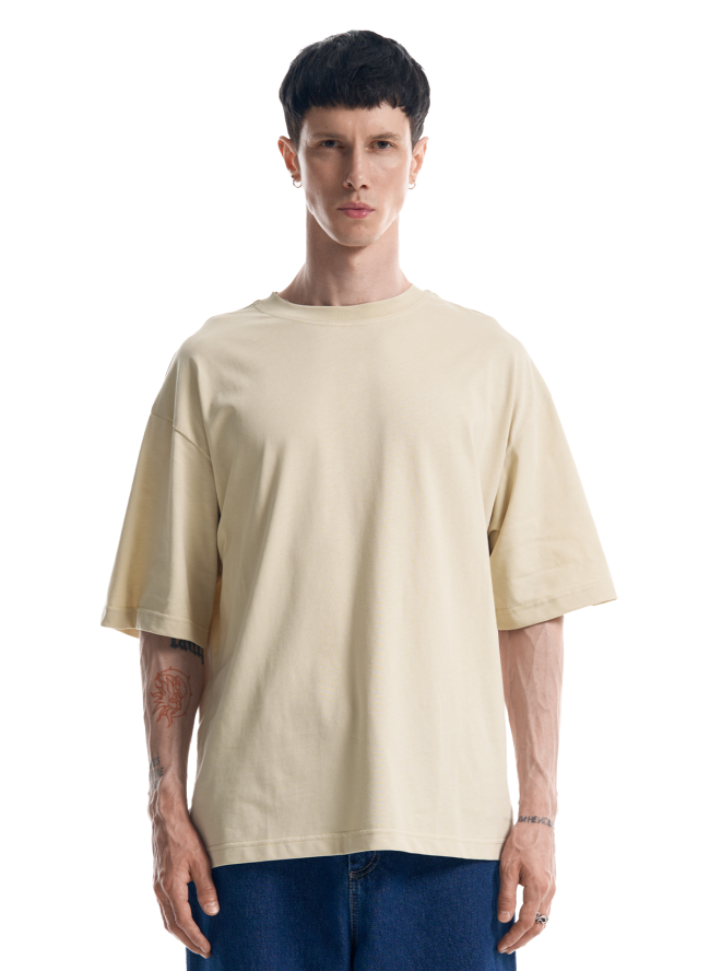 Koszulka SMASH Cut „Premium Cotton” w kolorze piaskowym