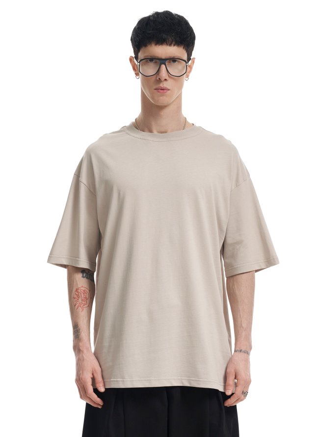 Koszulka SMASH Oversize „Premium Cotton” w kolorze jasnoszarym