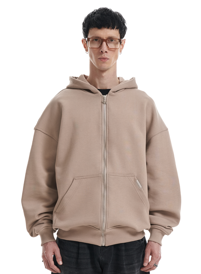 Bluza z kapturem SMASH „Boxy Fit” 440 g/m², jasnobrązowa 