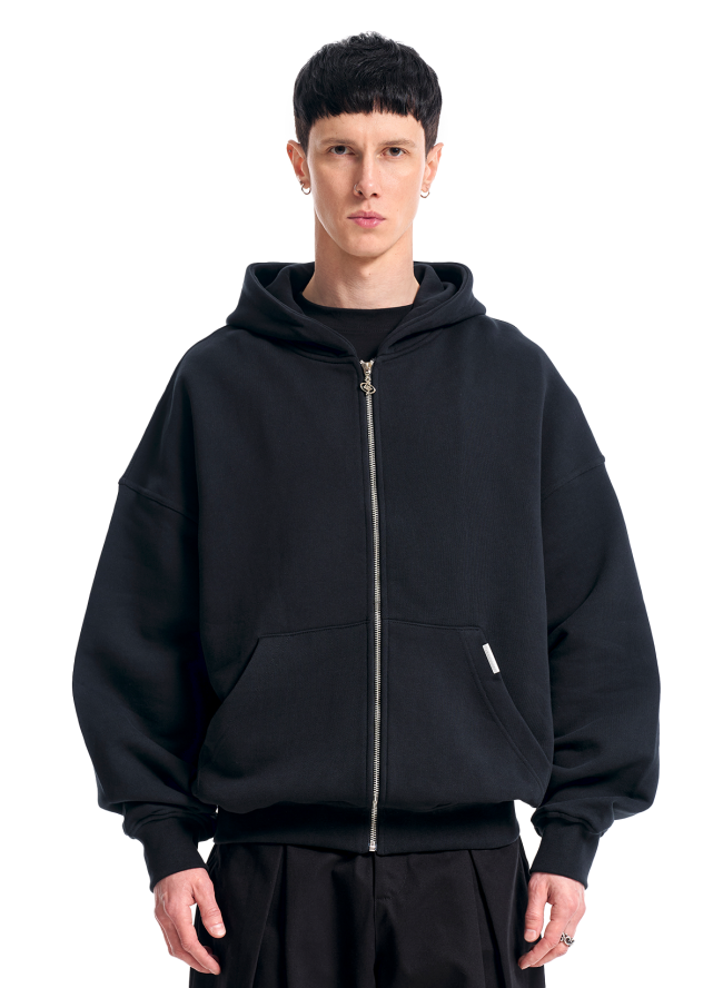 Bluza z kapturem SMASH „Boxy Fit” 440 g/m², czarna