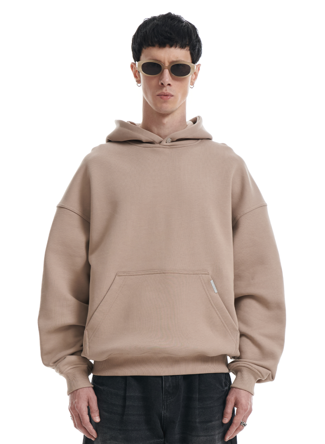 Bluza z kapturem SMASH „Boxy Fit” 440 g/m², jasnobrązowa