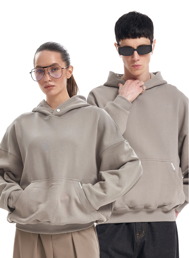Bluza z kapturem SMASH „Boxy Fit” 440 g/m², szara