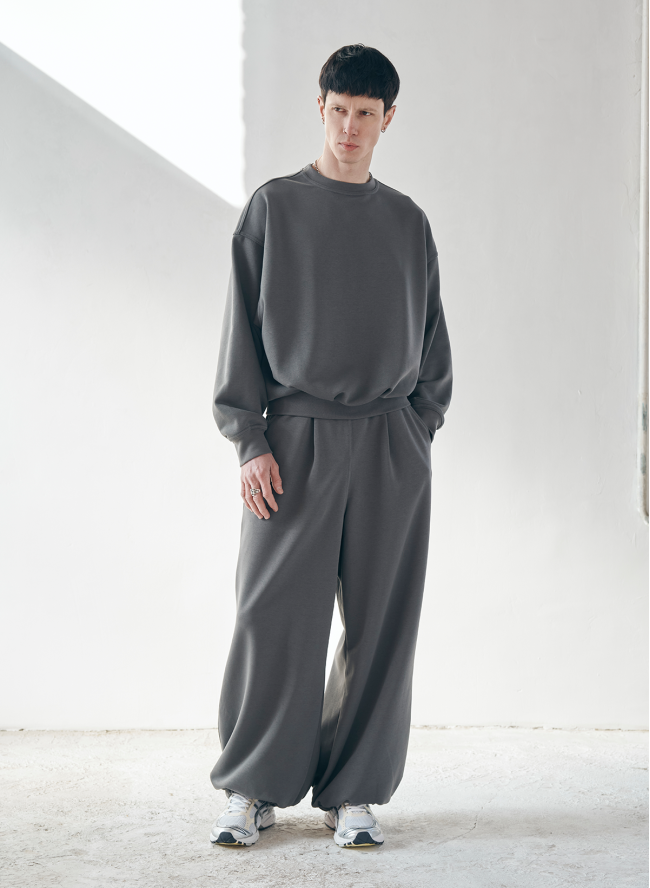 Bluza SMASH „Draped” w kolorze fumé