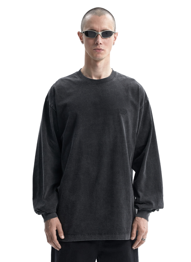 Koszulka z długim rękawem SMASH „Black Washed”