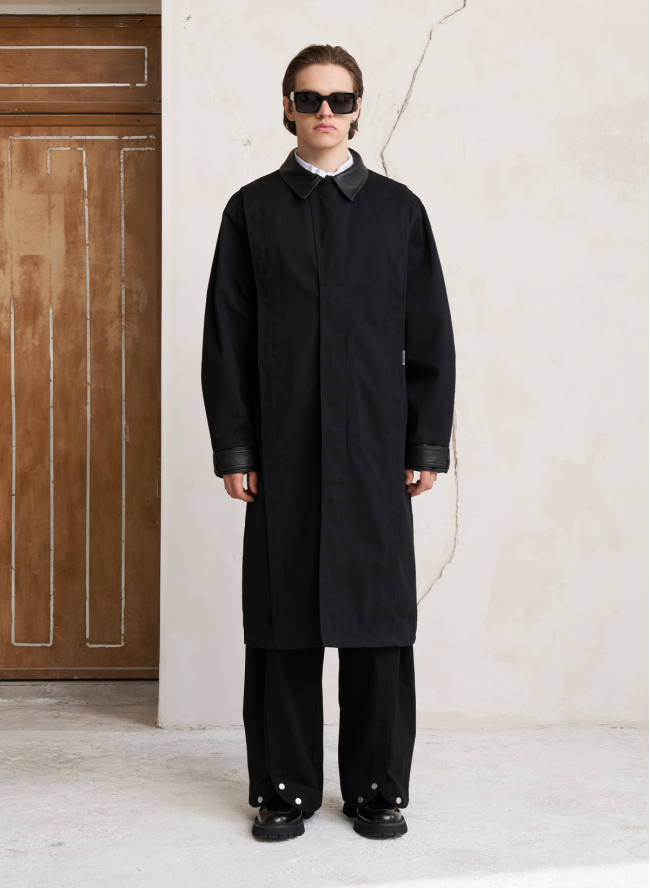 Trench SMASH „Asym Coat” – czarny