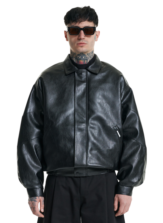 Kurtka skórzana SMASH „Bomber” v2