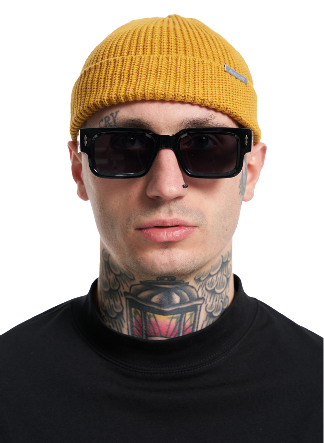 Czapka SMASH „Beanie” w kolorze musztardowym