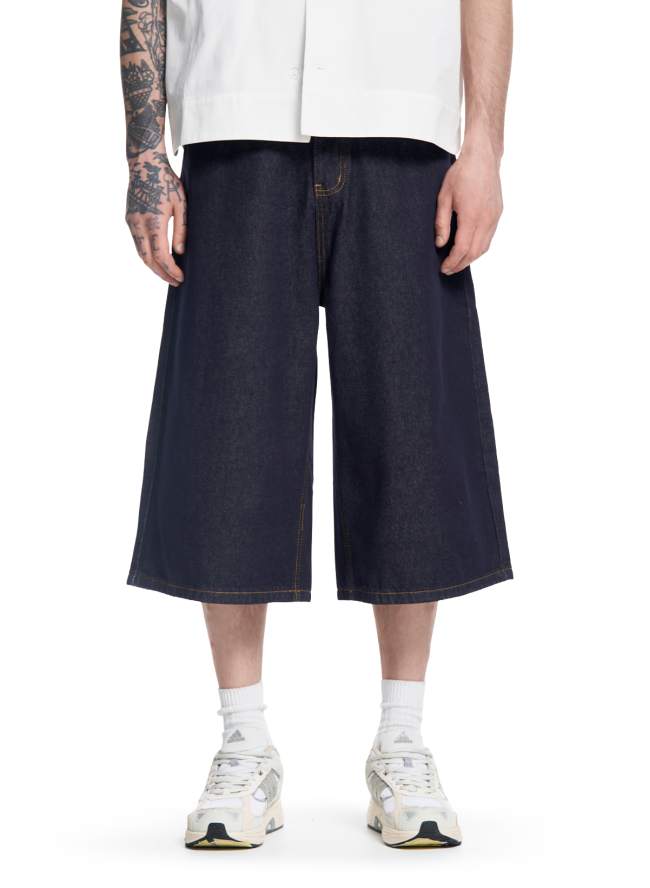 Szorty SMASH „Raw Denim” Long, ciemnoniebieskie